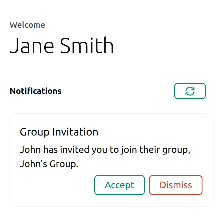 account group notification